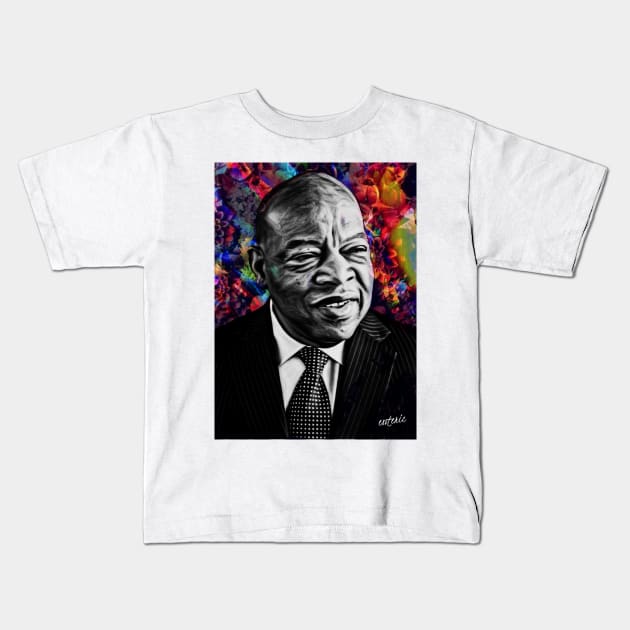 Rest in Power John Lewis Kids T-Shirt by Esoteric Fresh 